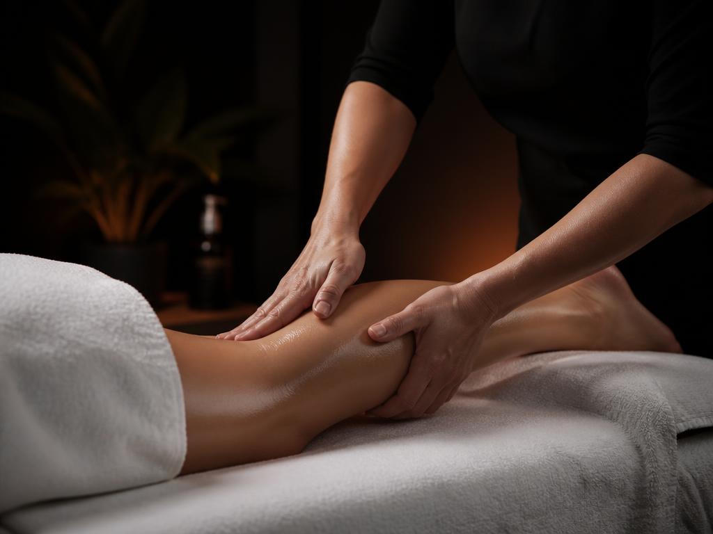 Full body lymphatic drainage training in progress